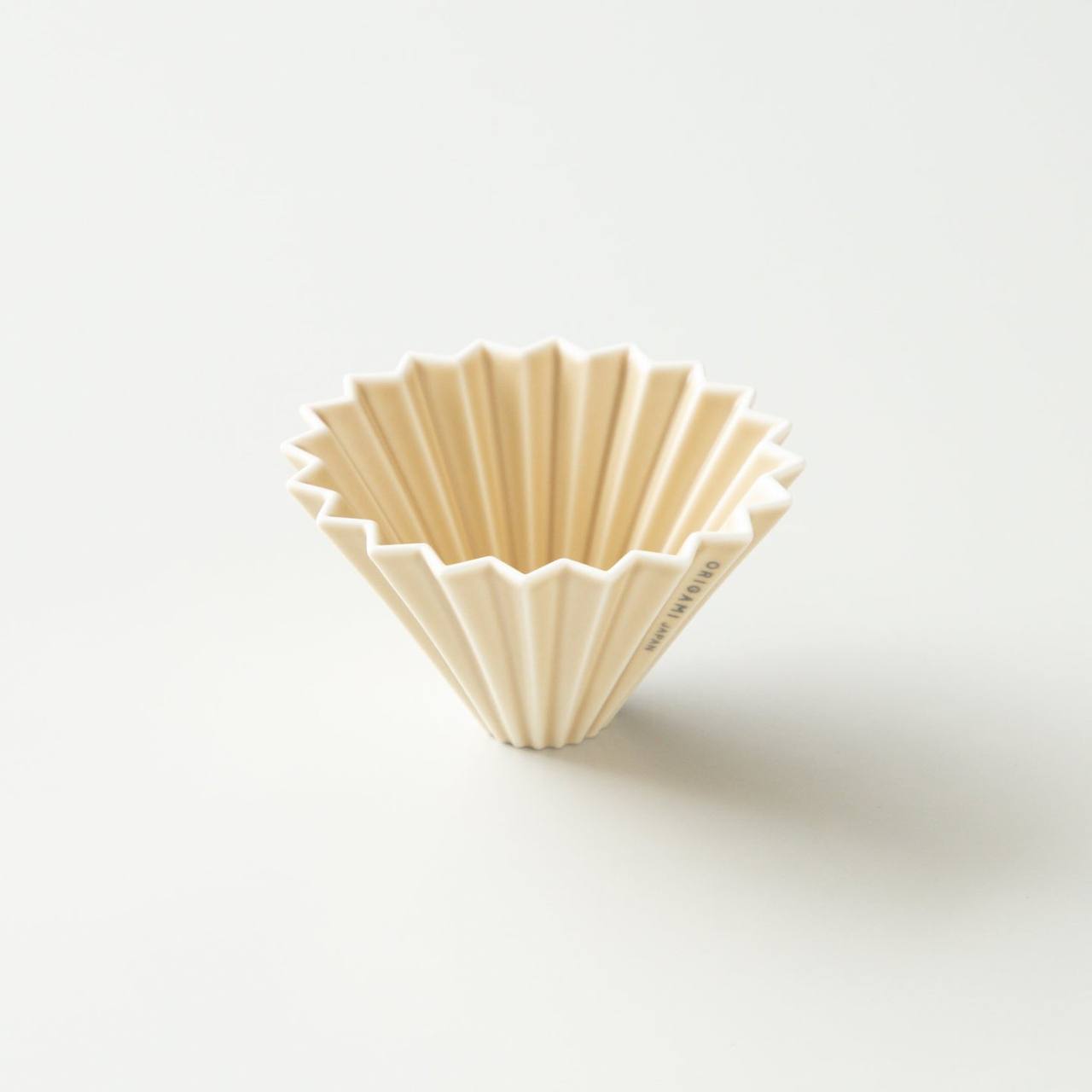 matte beige origami dripper